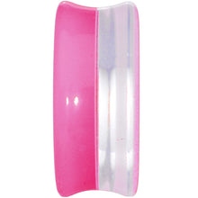 Load image into Gallery viewer, 24mm Pink Neon Glitter Saddle Plug
