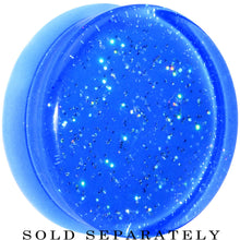 Load image into Gallery viewer, 26mm Blue Neon Glitter Saddle Plug
