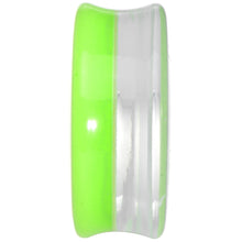 Load image into Gallery viewer, 26mm Green Neon Glitter Saddle Plug
