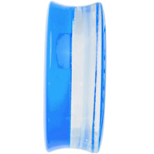 Load image into Gallery viewer, 30mm Blue Neon Glitter Saddle Plug
