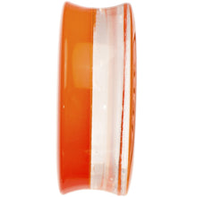Load image into Gallery viewer, 30mm Orange Neon Glitter Saddle Plug
