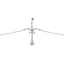 将图片加载到图库查看器，Clear Gem Floweret Flower Belly Chain
