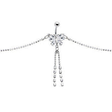 将图片加载到图库查看器，Clear Striking Gem Butterfly Belly Chain
