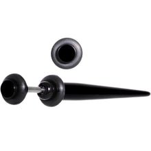将图片加载到图库查看器，UV Black Acrylic Faux Taper Cheater Plug Set
