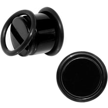 将图片加载到图库查看器，13mm Black Acrylic Straight Plug Pair
