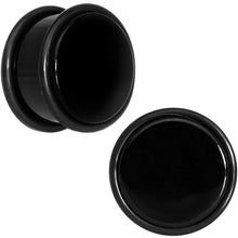将图片加载到图库查看器，18mm Black Acrylic Straight Plug Pair
