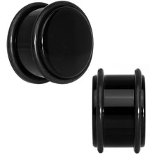 将图片加载到图库查看器，18mm Black Acrylic Straight Plug Pair
