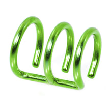 将图片加载到图库查看器，Illusion 3-Ring Green Titanium Non Pierced Clip On Closure Ring
