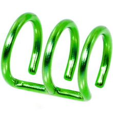 将图片加载到图库查看器，Illusion 3-Ring Green Titanium Non Pierced Clip On Closure Ring

