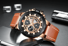 将图片加载到图库查看器，Men's Casual Waterproof Watch With Chronometers And Fluorescent Hands Excellent Design Perfect Gift
