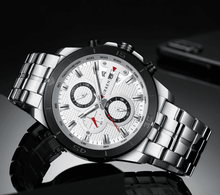 Load image into Gallery viewer, Men's Waterproof  Watch With Chronometers Day View And Fluorescent Hands Unique  Luxury Design  Perfect Gift
