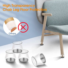 将图片加载到图库查看器，32-Piece: Clear Chair Leg Floor Protectors
