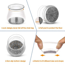将图片加载到图库查看器，32-Piece: Clear Chair Leg Floor Protectors
