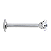 将图片加载到图库查看器，16G Clear 2mm Gem Internally Threaded Labret Monroe Tragus

