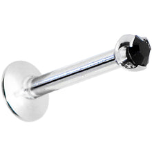 将图片加载到图库查看器，16G Black 2mm Gem Internally Threaded Labret Monroe Tragus
