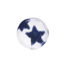 Load image into Gallery viewer, 0G Black Star Inlay Acrylic Saddle Plug
