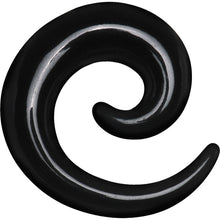 将图片加载到图库查看器，0G Black Acrylic Spiral Taper Set
