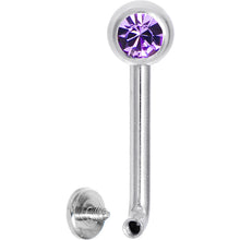 Load image into Gallery viewer, 14G 5mmTanzanite Gem Vertical Hood Piercing -1/2 2mm Rise
