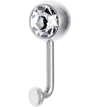 Load image into Gallery viewer, 14G 8mm Clear Gem Vertical Hood Piercing -3/8 2mm Rise

