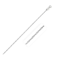 Load image into Gallery viewer, 14k White Gold Singapore Chain 1.0mm
