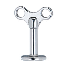 Load image into Gallery viewer, 16G 6mm Steel Winding Key Top Labret Monroe Tragus
