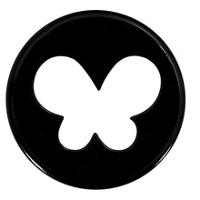 Load image into Gallery viewer, 9/16 Black Acrylic Hollow Butterfly Saddle Plug
