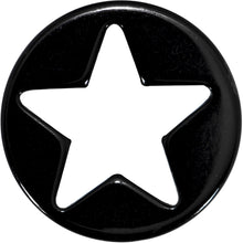 Load image into Gallery viewer, 18mm Black Acrylic Hollow Star Saddle Plug
