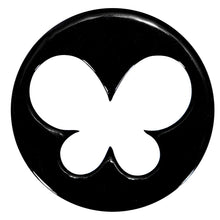 Load image into Gallery viewer, 18mm Black Acrylic Hollow Butterfly Saddle Plug
