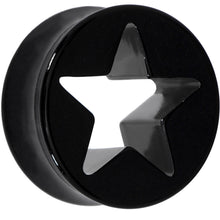 Load image into Gallery viewer, 20mm Black Acrylic Hollow Star Saddle Plug
