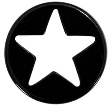 Load image into Gallery viewer, 20mm Black Acrylic Hollow Star Saddle Plug
