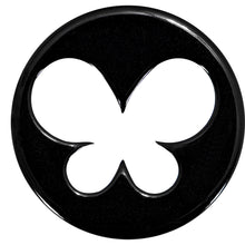 Load image into Gallery viewer, 24mm Black Acrylic Hollow Butterfly Saddle Plug
