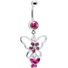 Load image into Gallery viewer, Butterfly Beauty Pink Belly Ring
