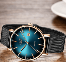 Load image into Gallery viewer, Men's Elegant  Watch With Stainless Steel Straps And Special Date Display Excellent Look Unique Design Perfect Gift

