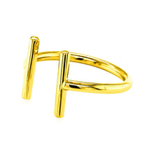Load image into Gallery viewer, 14k Yellow Gold Open Ring with Bars
