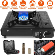 将图片加载到图库查看器，3300W Portable Camping Stove Butane Canister Dual Fuel Burner
