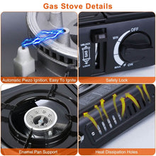 将图片加载到图库查看器，3300W Portable Camping Stove Butane Canister Dual Fuel Burner
