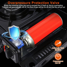 将图片加载到图库查看器，3300W Portable Camping Stove Butane Canister Dual Fuel Burner
