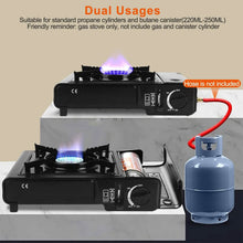 将图片加载到图库查看器，3300W Portable Camping Stove Butane Canister Dual Fuel Burner
