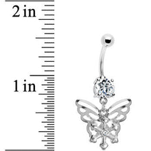 将图片加载到图库查看器，Crystalline Gem Encompass Butterfly Belly Ring
