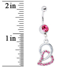 将图片加载到图库查看器，Loves Chain Pink Circle Belly Ring
