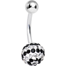 Load image into Gallery viewer, Striped Black Crystal Evolution Belly Ring

