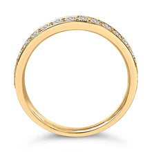 将图片加载到图库查看器，14K Yellow Gold 1/2 Cttw Round Diamond Milgrain Wedding Band
