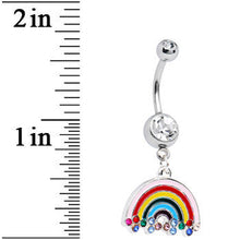 Load image into Gallery viewer, Sparkling Paradise Rainbow Belly Ring
