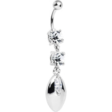 将图片加载到图库查看器，Clear Cubic Zirconia Impressions Belly Ring
