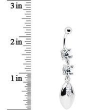 将图片加载到图库查看器，Clear Cubic Zirconia Impressions Belly Ring
