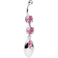 Load image into Gallery viewer, Pink Cubic Zirconia Impressions Belly Ring
