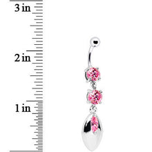 Load image into Gallery viewer, Pink Cubic Zirconia Impressions Belly Ring

