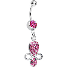 将图片加载到图库查看器，Pink Gem Benevolent Jeweled Belly Ring
