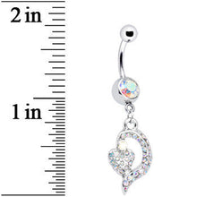 Load image into Gallery viewer, Aurora Gem Dynamic Heart Belly Ring
