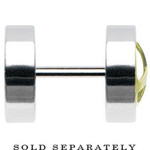 Load image into Gallery viewer, Anodized Titanium Gold Peace Sign Cheater Plug
